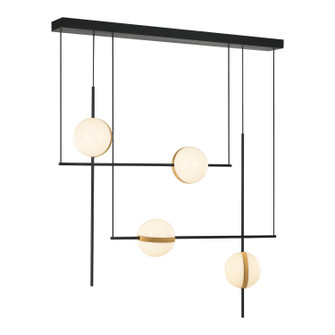 Tagliato LED Pendant in Matte Black/Brushed Gold (452|LP302004MBBG)