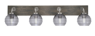 Oxbridge Four Light Bathroom Lighting in Graphite & Painted Distressed Wood-look (200|1774-GPDW-5112)