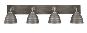 Oxbridge Four Light Bathroom Lighting in Graphite & Painted Distressed Wood-look (200|1774-GPDW-425-GP)