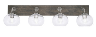Oxbridge Four Light Bathroom Lighting in Graphite & Painted Distressed Wood-look (200|1774-GPDW-202)