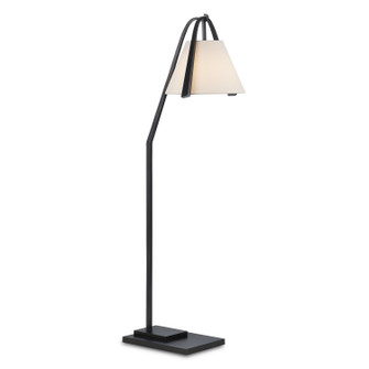 Frey One Light Floor Lamp in Satin Black/Brushed Brown (142|8000-0122)