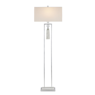 Vitale One Light Floor Lamp in Silver Leaf/Clear/Silver/White (142|8000-0120)