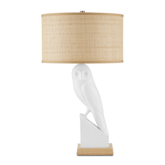 Snowy One Light Table Lamp in White/Natural/Polished Nickel (142|6000-0816)