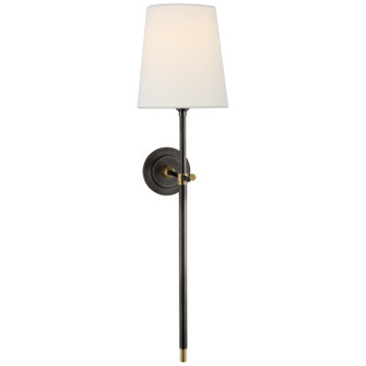 Bryant One Light Wall Sconce in Bronze and Hand-Rubbed Antique Brass (268|TOB 2024BZ/HAB-L)