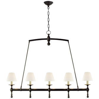 Classic Five Light Linear Chandelier in Bronze (268|SL 5811BZ-L)