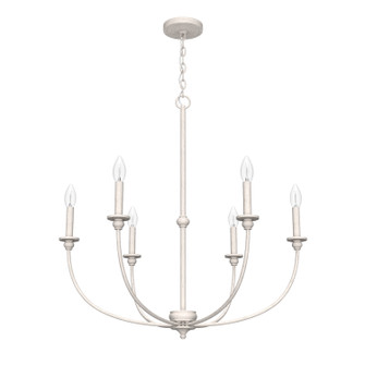Southcrest Six Light Chandelier in Distressed White (47|19635)