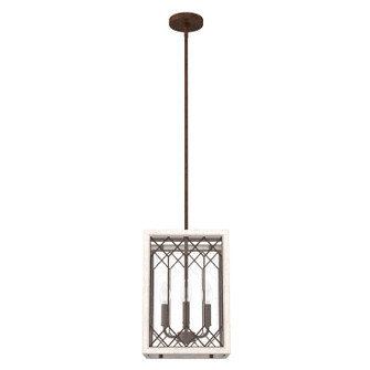 Chevron Four Light Lantern in Textured Rust (47|19370)