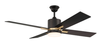 Teana 52'' Ceiling Fan in Flat Black/Satin Brass (46|TEA52FBSB4)