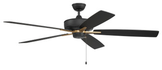 Super Pro 60 60''Ceiling Fan in Flat Black/Satin Brass (46|S60FBSB5-60BWNFB)