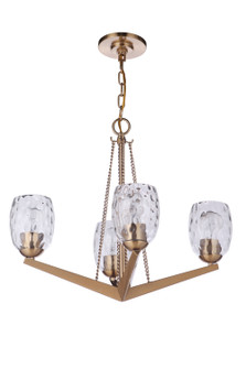 Guiding Star Four Light Chandelier in Satin Brass (46|57324-SB)