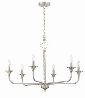 Jolenne Six Light Chandelier in Brushed Polished Nickel (46|57026-BNK)