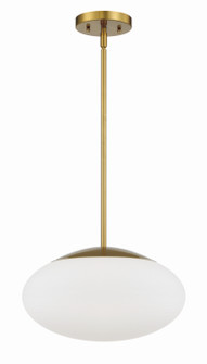 Gaze One Light Pendant in Satin Brass (46|56894-SB-WG)