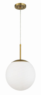 Gaze One Light Pendant in Satin Brass (46|56892-SB-WG)