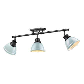 Duncan Three Light Semi-Flush Mount in Matte Black (62|3602-3SF BLK-SF)