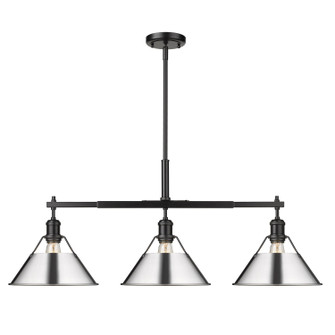 Orwell Three Light Linear Pendant in Matte Black (62|3306-LP BLK-CH)
