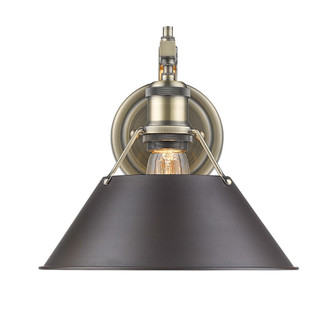 Orwell One Light Wall Sconce in Aged Brass (62|3306-1W AB-RBZ)