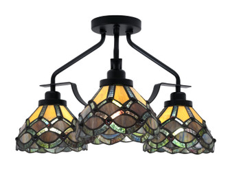 Odyssey Three Light Semi-Flush Mount in Matte Black (200|2607-MB-9435)