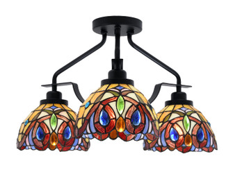 Odyssey Three Light Semi-Flush Mount in Matte Black (200|2607-MB-9445)