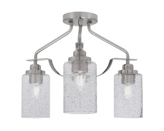 Odyssey Three Light Semi-Flush Mount in Brushed Nickel (200|2607-BN-3002)