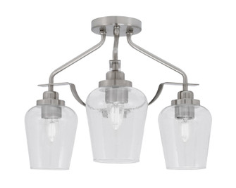 Odyssey Three Light Semi-Flush Mount in Brushed Nickel (200|2607-BN-210)