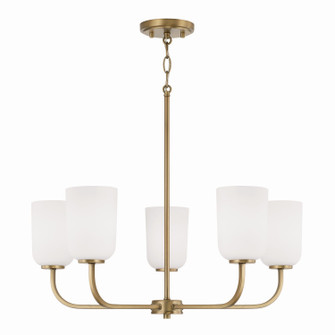 Lawson Five Light Chandelier in Aged Brass (65|448851AD-542)