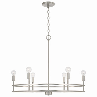 Fuller Six Light Chandelier in Brushed Nickel (65|448761BN)