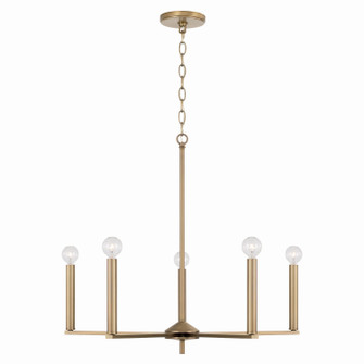 Portman Five Light Chandelier in Aged Brass (65|448651AD)