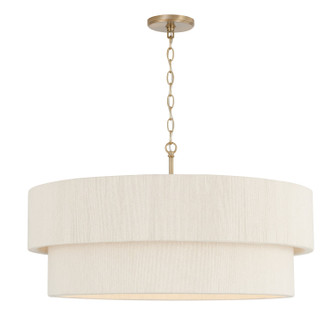 Delaney Four Light Pendant in Matte Brass (65|349842MA)