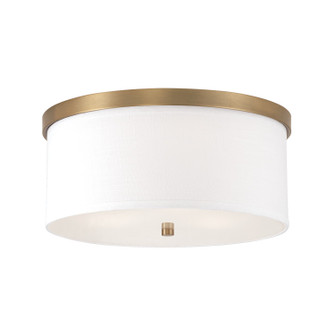 Midtown Three Light Flush Mount in Aged Brass (65|2015AD-480)