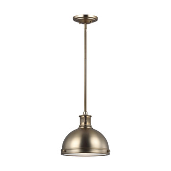 Pratt Street Metal One Light Pendant in Satin Brass (1|65085-848)