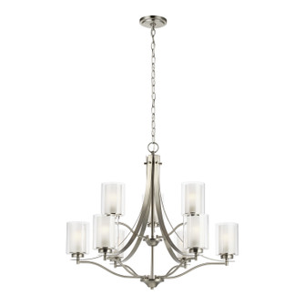 Elmwood Park Nine Light Chandelier in Brushed Nickel (1|3137309EN3-962)