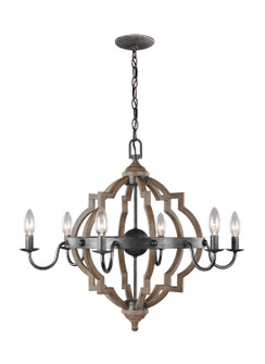 Socorro Six Light Chandelier in Stardust (1|3124906EN-846)