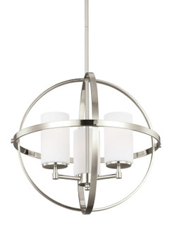 Alturas Three Light Chandelier in Brushed Nickel (1|3124603EN3-962)