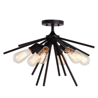 Estelle Six Light Semi-Flush Mount in Matte Black (63|C0273)