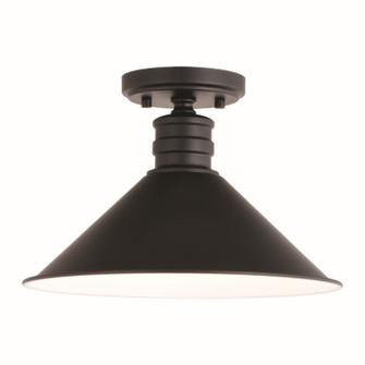 Akron One Light Semi-Flush Mount in Oil Rubbed Bronze and Matte White (63|C0257)