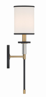 Hatfield One Light Wall Sconce in Black Forged + Vibrant Gold (60|HAT-471-BF-VG)