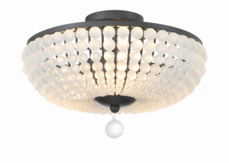 Bella Three Light Semi Flush Mount in Matte Black (60|BLA-10660-MK)