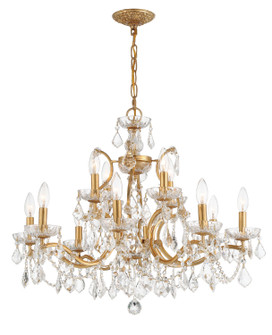 Filmore 12 Light Chandelier in Antique Gold (60|4456-GA-CL-S)