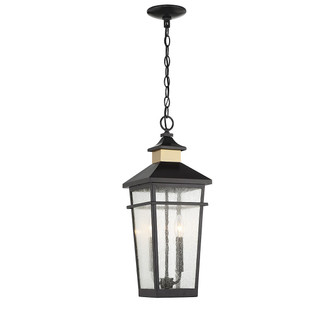 Kingsley Two Light Outdoor Hanging Lantern in Matte Black w/Warm Brass (51|5-717-143)