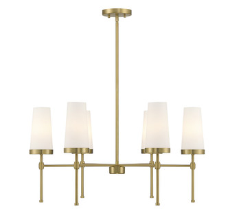 Haynes Six Light Chandelier in Warm Brass (51|1-2802-6-322)