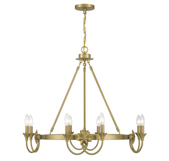 Sullivan Eight Light Chandelier in Warm Brass (51|1-2206-8-322)