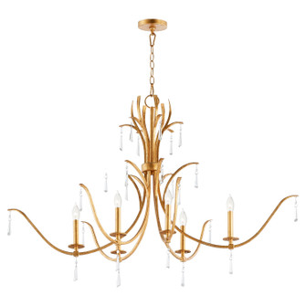 Majesty Six Light Chandelier in Gold Leaf (19|621-6-74)