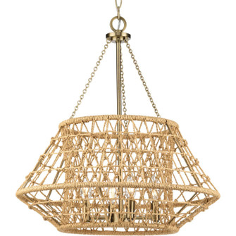 Laila Four Light Chandelier in Vintage Brass (54|P400323-163)