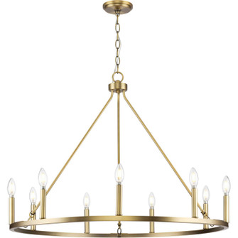 Gilliam Nine Light Chandelier in Vintage Brass (54|P400314-163)