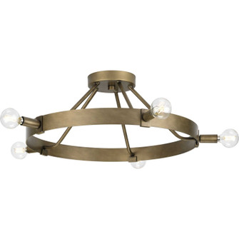 Breckenridge Five Light Semi Flush Mount in Aged Bronze (54|P350240-196)