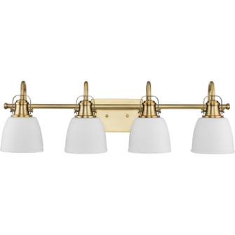 Preston Four Light Vanity in Vintage Brass (54|P300429-163)