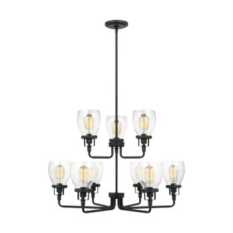 Belton Nine Light Chandelier in Midnight Black (1|3214509-112)