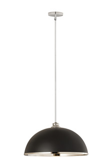 Landry One Light Pendant in Matte Black + Chrome (224|1004P20-MB-CH)