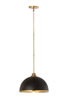 Landry One Light Pendant in Matte Black + Rubbed Brass (224|1004P14-MB-RB)
