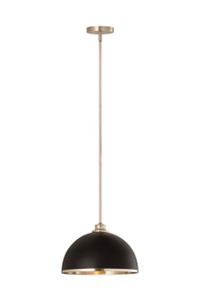 Landry One Light Pendant in Matte Black + Brushed Nickel (224|1004P14-MB-BN)